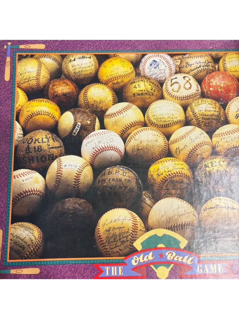 The Old Ball Game Baseball Memorabilia Puzzle 1000 Pieces Vintage Sports Collect